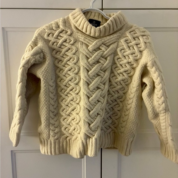 Aran 100% Merino Wool Chunky Sweater - Picture 2 of 6